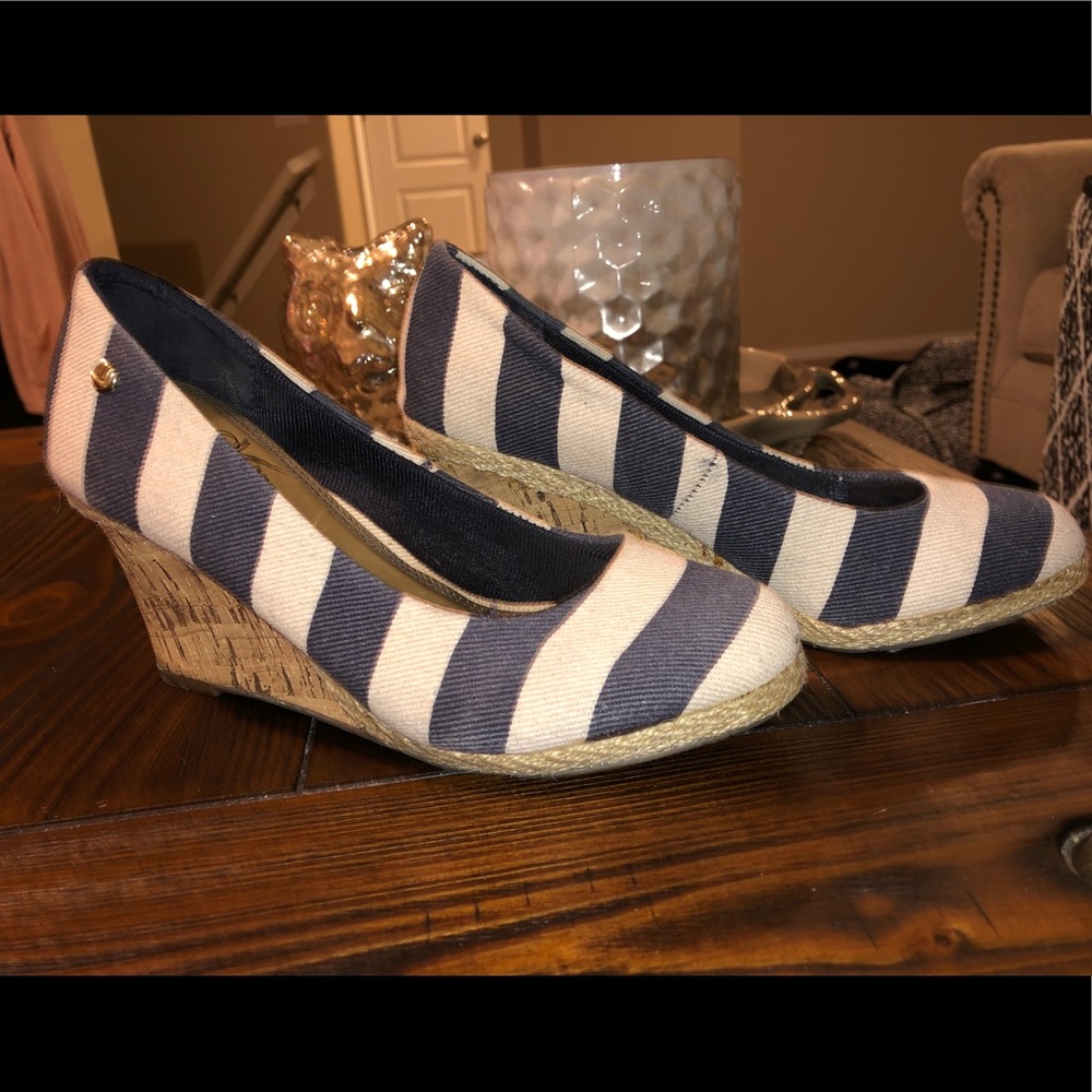 Life Stride striped wedge heels